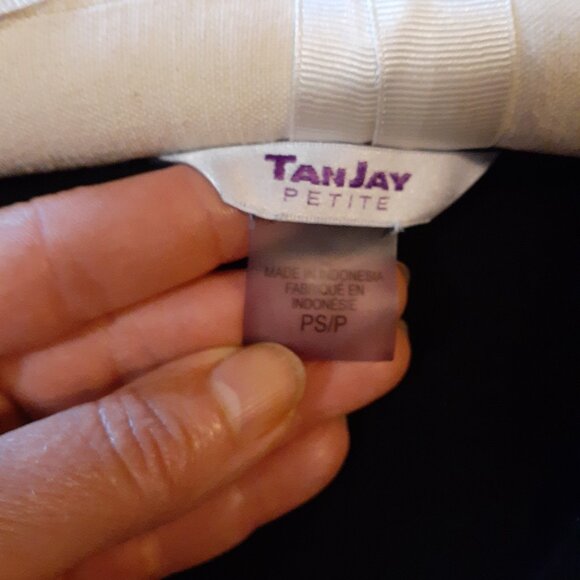 TanJay Asymmetrical Blouse Black Size Petite Small - Picture 5 of 6